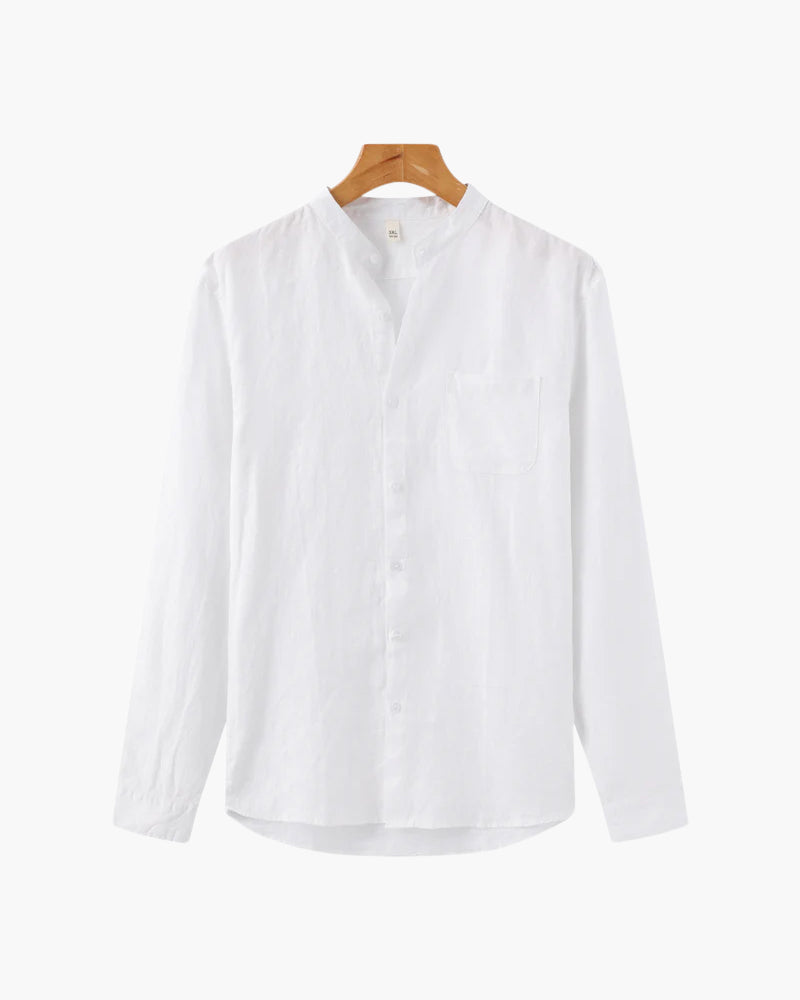 Men's 100% Linen Shirt – Long Sleeve, Regular Fit