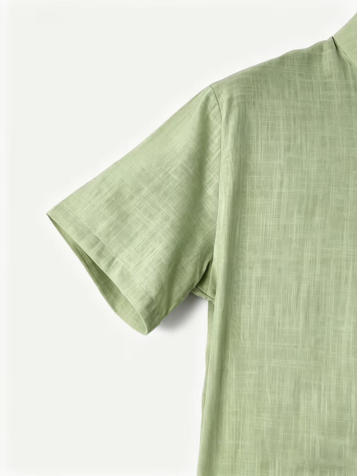 Men's Grandad Collar Shirt – Pure Cotton, Chest Pockets
