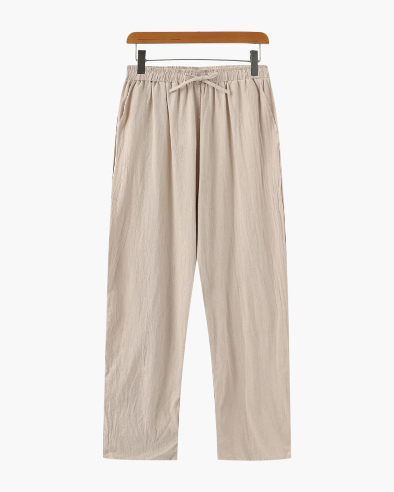 Men's Lightweight Linen Trousers – Breathable, Easy Fit