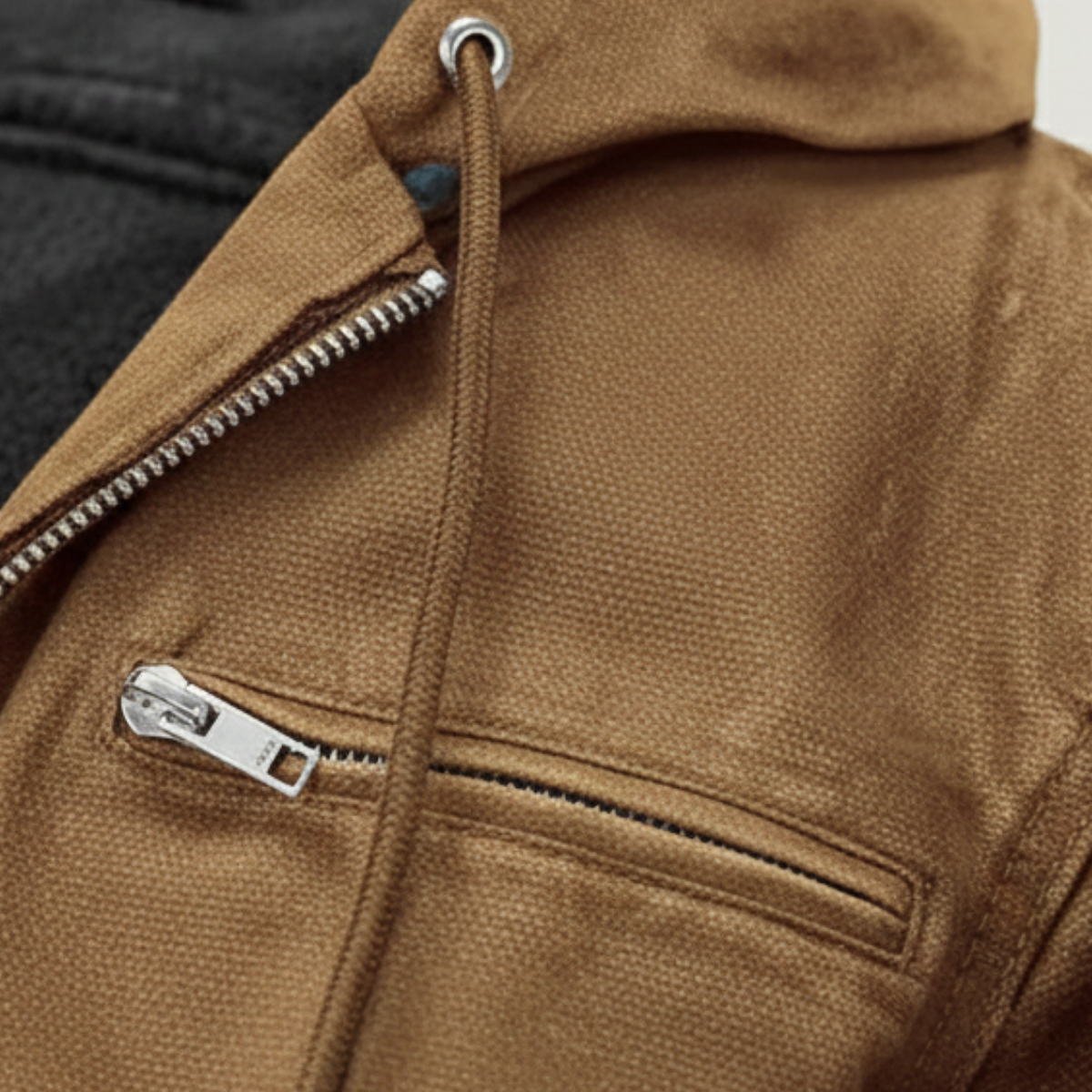 Men's Fleece Lined Hooded Jacket – Full Zip, Relaxed Fit