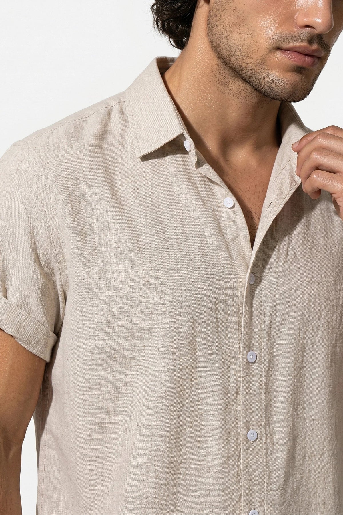 Men's Linen Look Shirt & Trousers Set – Relaxed Summer Fit