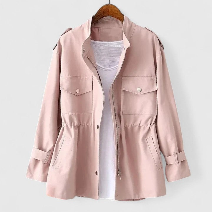 Women's Double Breasted Coat – Belted Longline, Wool Look