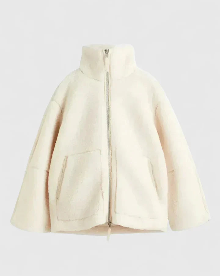 Women's Teddy Fleece Jacket – Cosy Winter Layer, Side Pockets