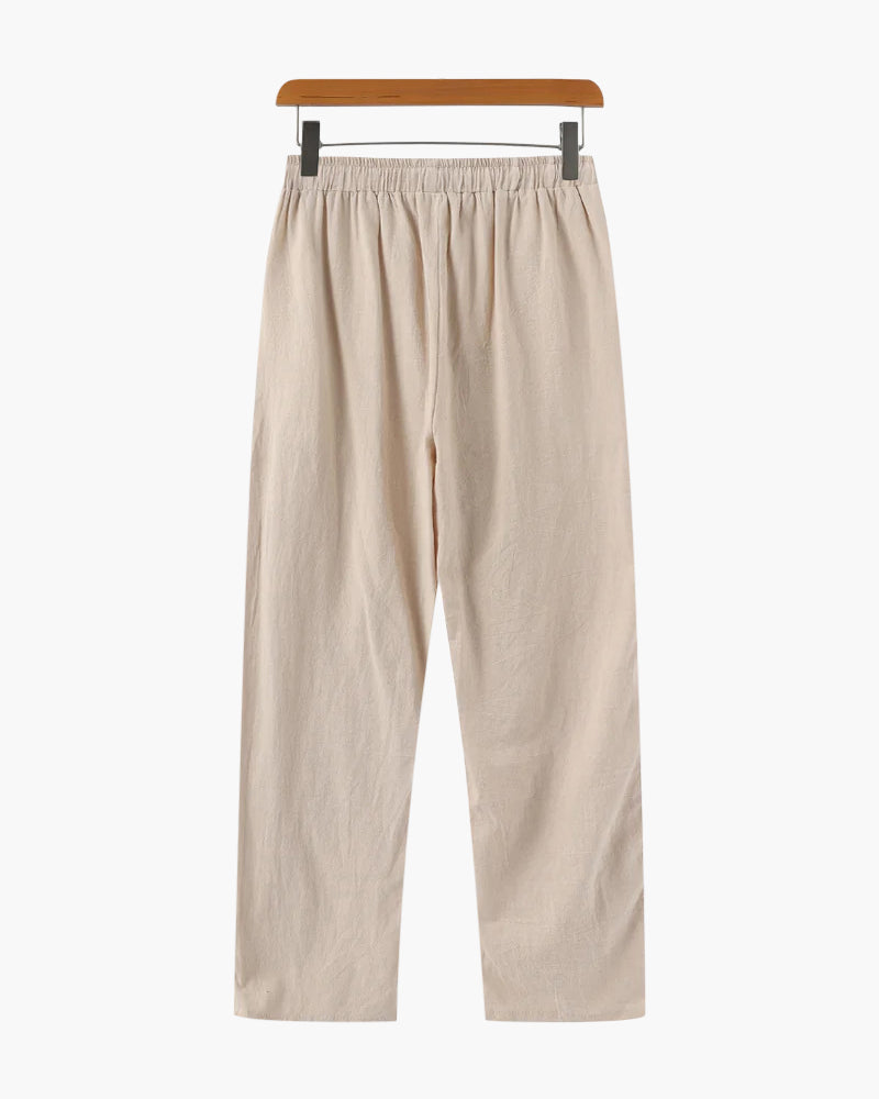 Men's Lightweight Linen Trousers – Breathable, Easy Fit