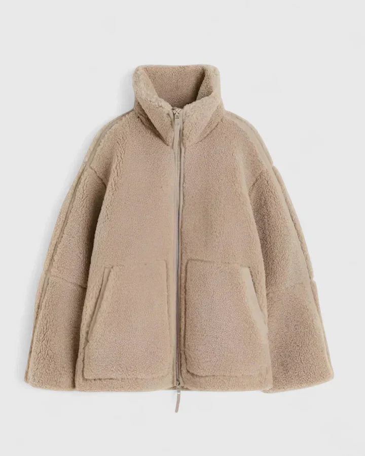 Women's Teddy Fleece Jacket – Cosy Winter Layer, Side Pockets