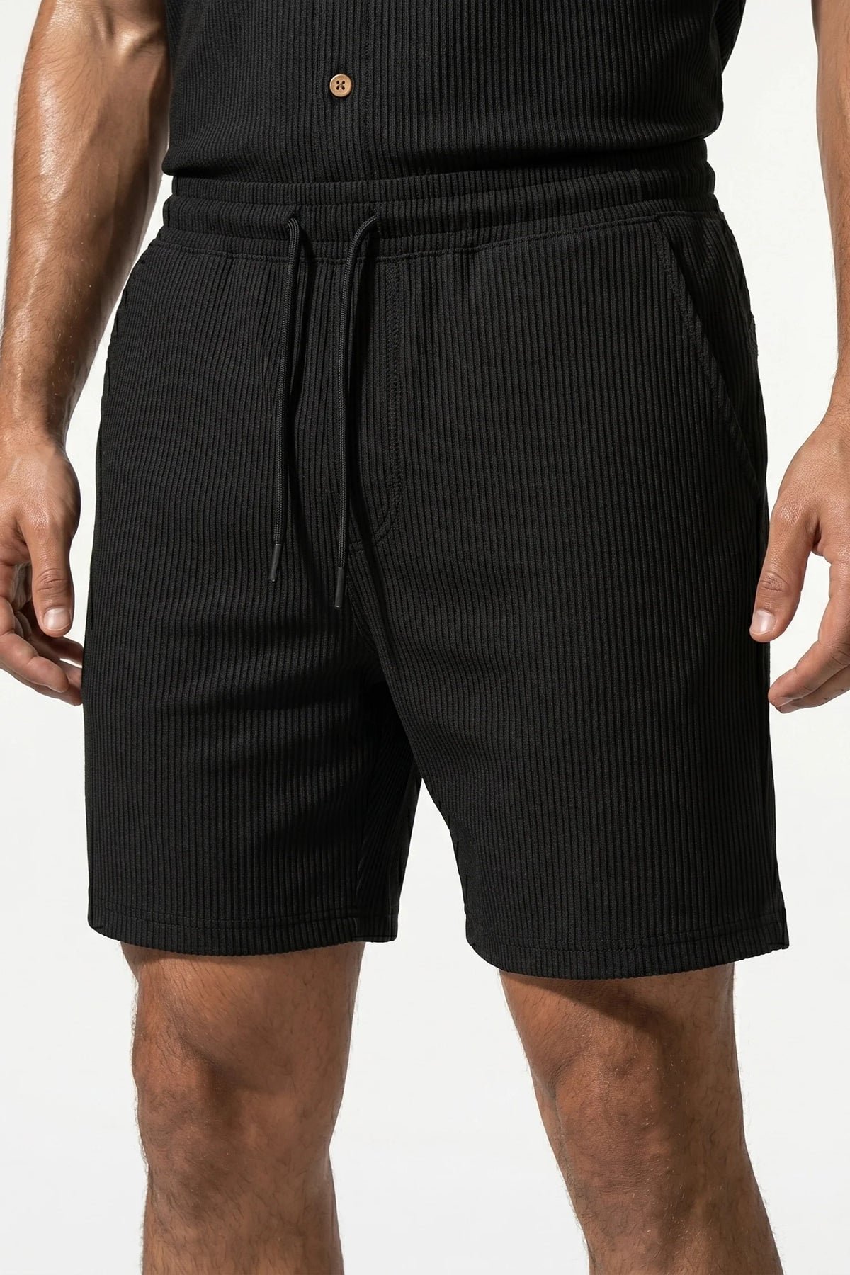 Men's Linen Look Shirt & Shorts Set – Relaxed Summer Fit