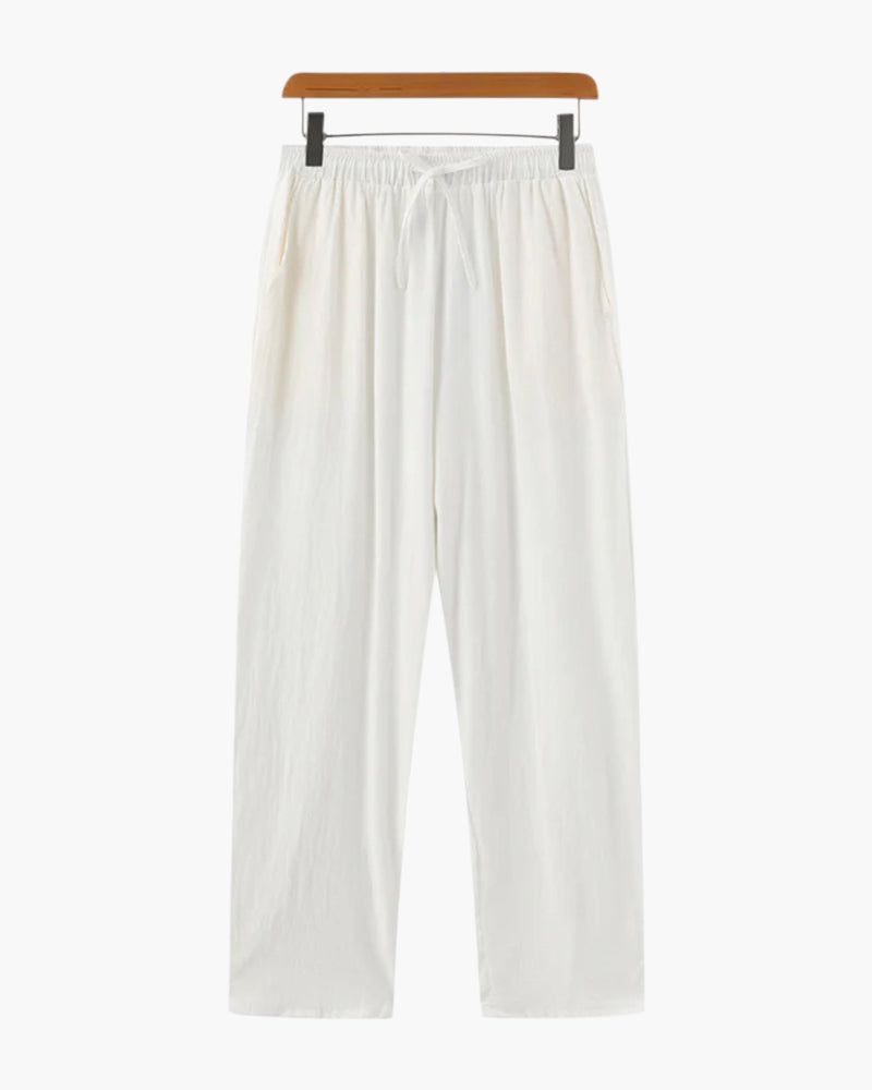 Men's Lightweight Linen Trousers – Breathable, Easy Fit