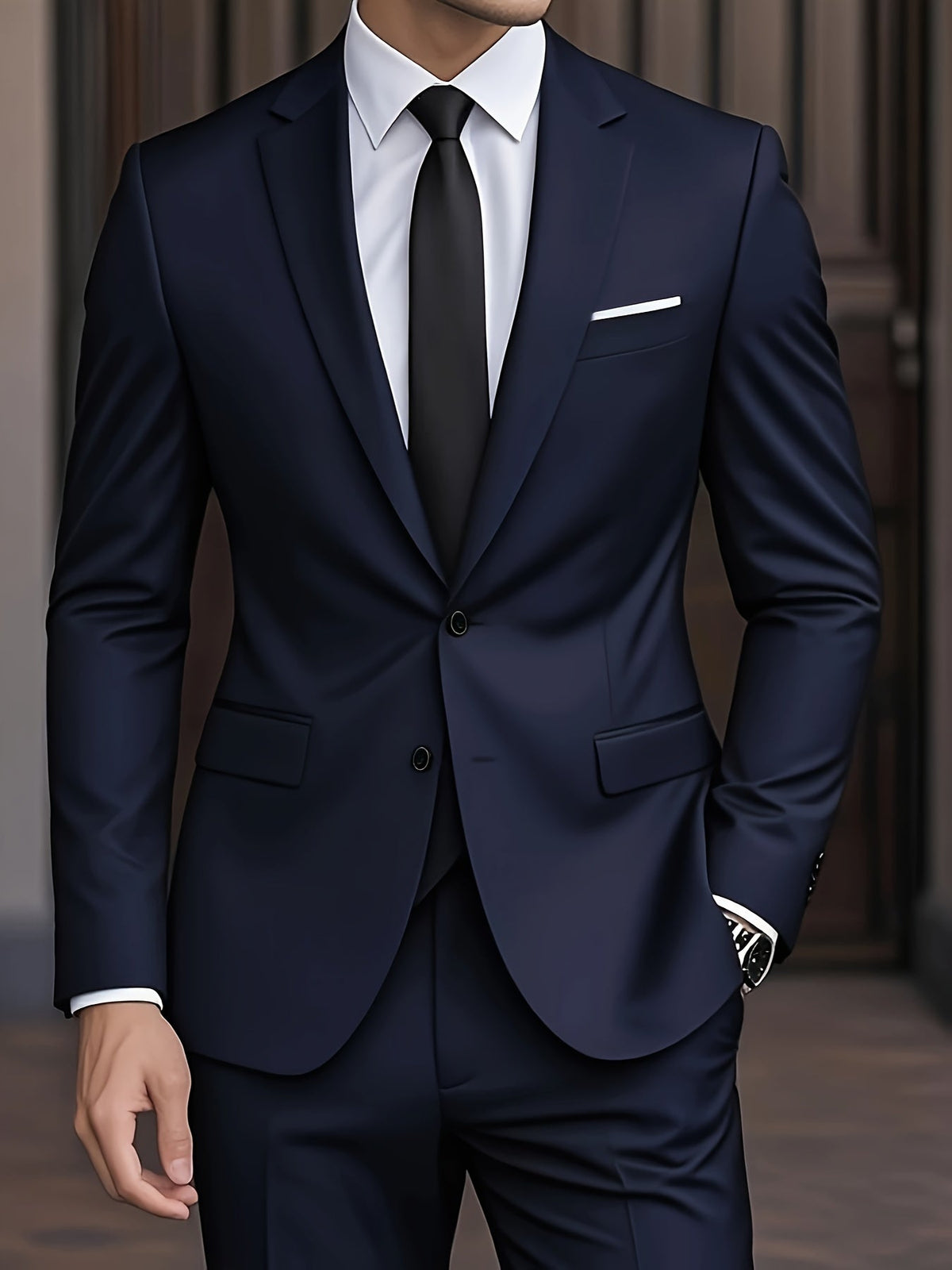Men's Two Piece Suit – Slim Fit, Wrinkle Resistant