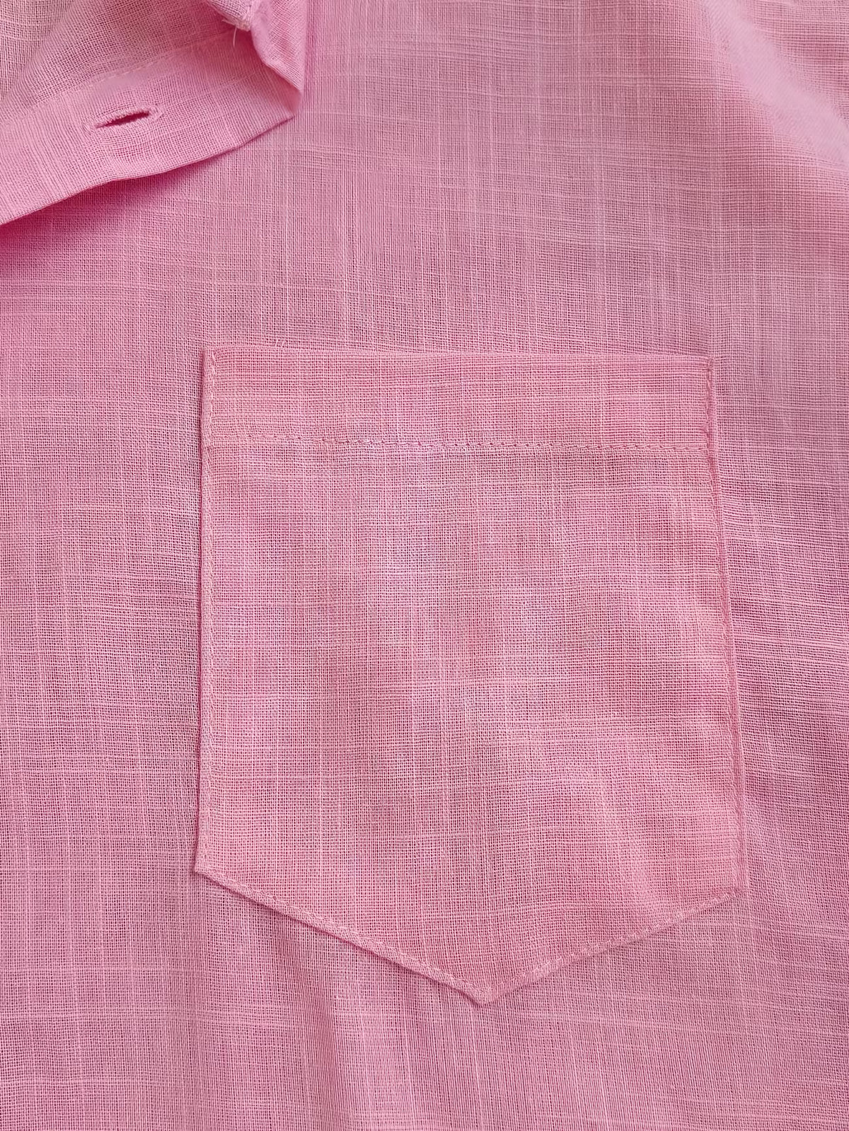 Men's Grandad Collar Shirt – Pure Cotton, Chest Pockets