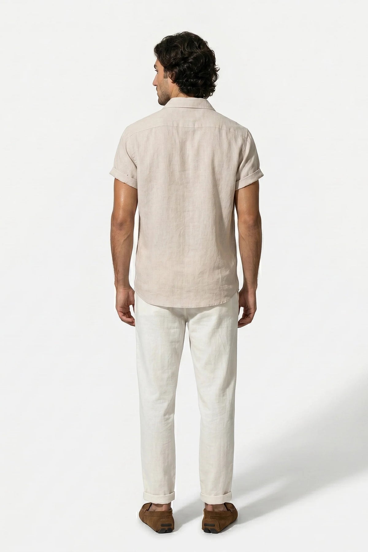 Men's Linen Look Shirt & Trousers Set – Relaxed Summer Fit
