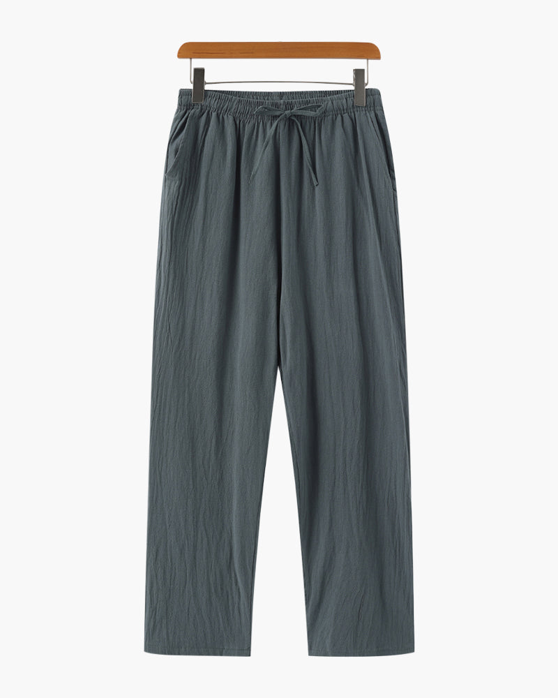 Men's Lightweight Linen Trousers – Breathable, Easy Fit