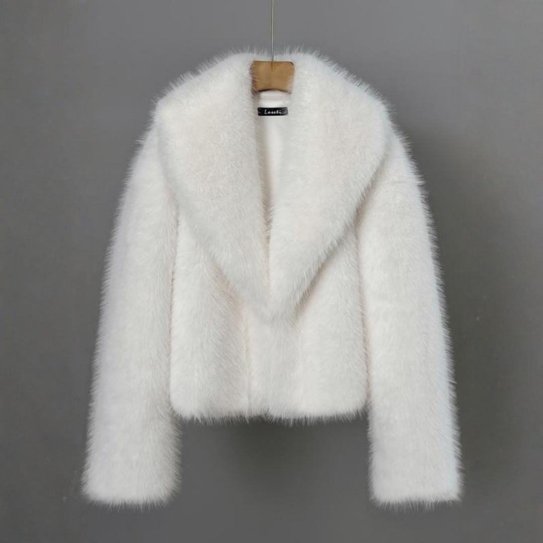 Women's Faux Fur Jacket – Loose Fit Winter Layer