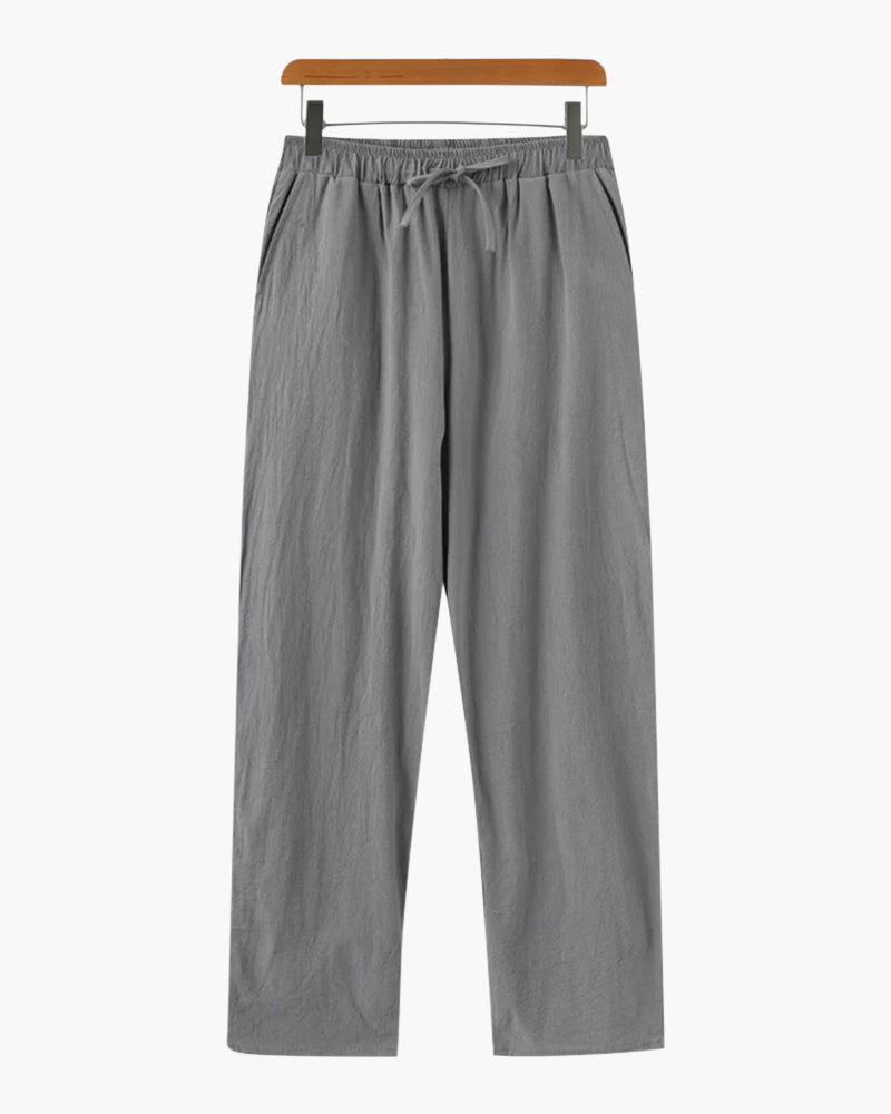Men's Lightweight Linen Trousers – Breathable, Easy Fit