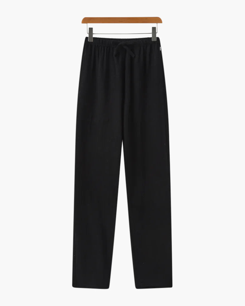 Men's Linen Trousers – Straight Leg, Relaxed Fit