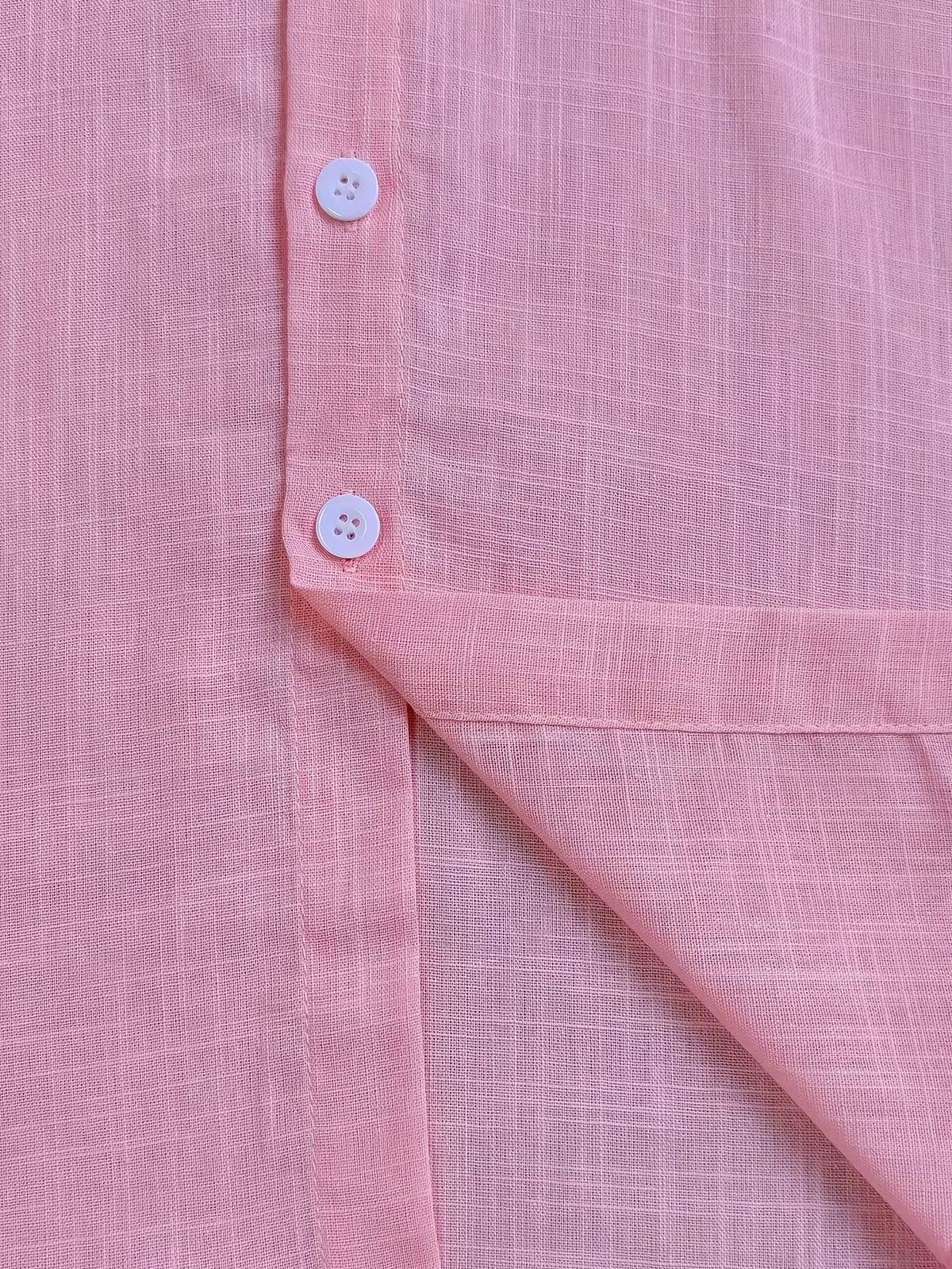 Men's Grandad Collar Shirt – Pure Cotton, Chest Pockets