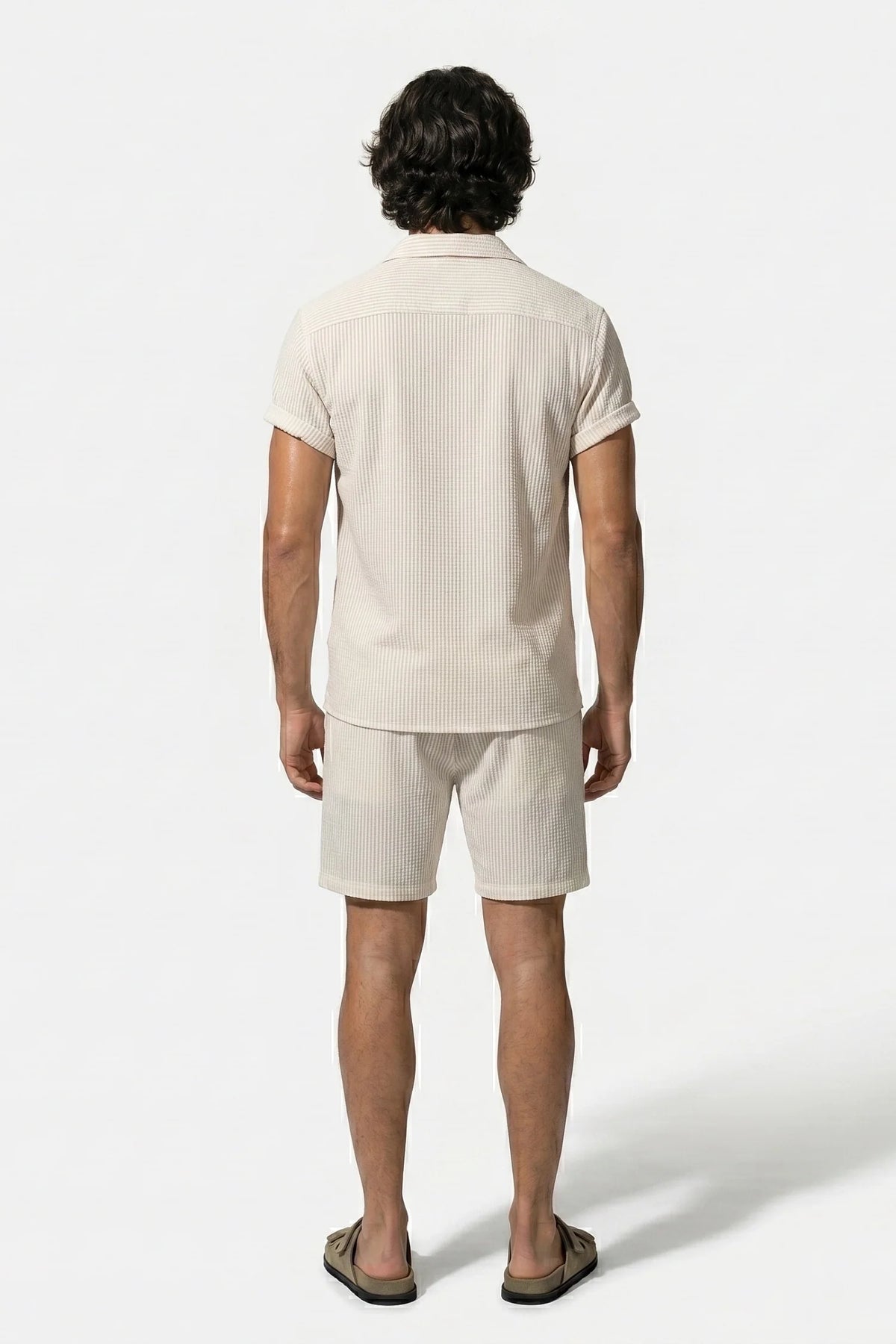 Men's Linen Look Shirt & Shorts Set – Relaxed Summer Fit