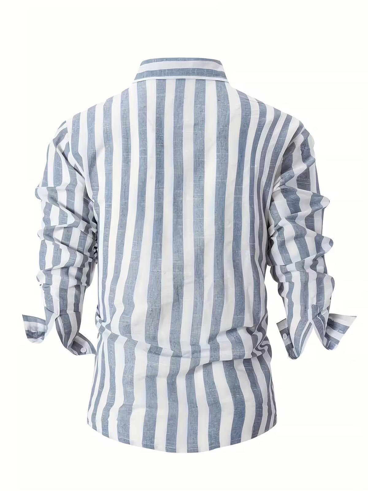 Men's Striped Shirt – Lightweight Long Sleeve Button Up, Casual Fit