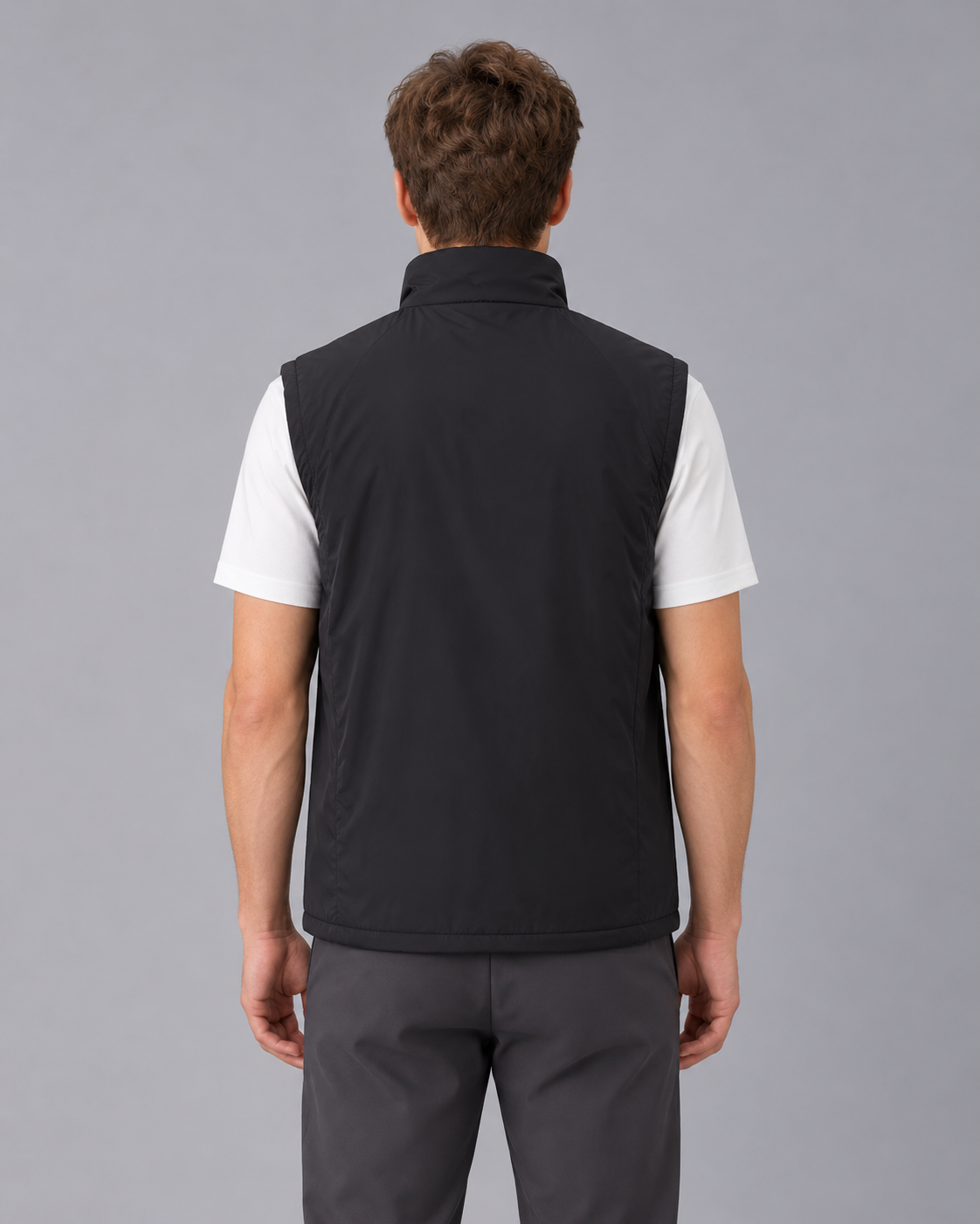 Men's Gilet – Full-Zip Sleeveless Bodywarmer with Stand Collar and Two Zip Pockets