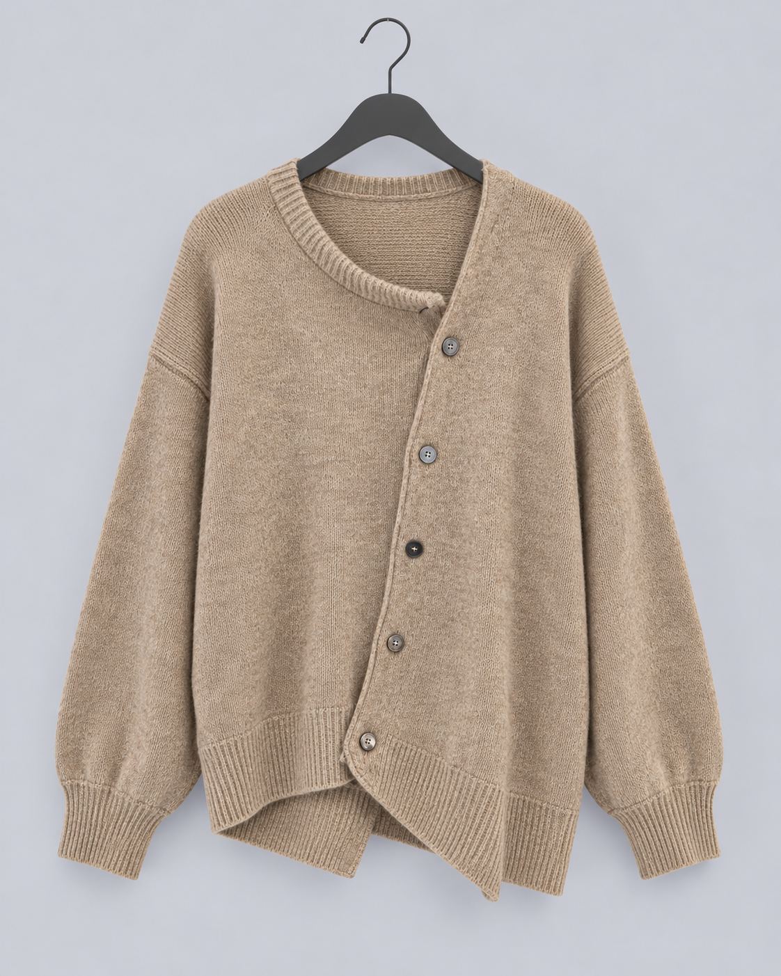 Women's 100% Cashmere Knitted Jumper | Front Button Pullover