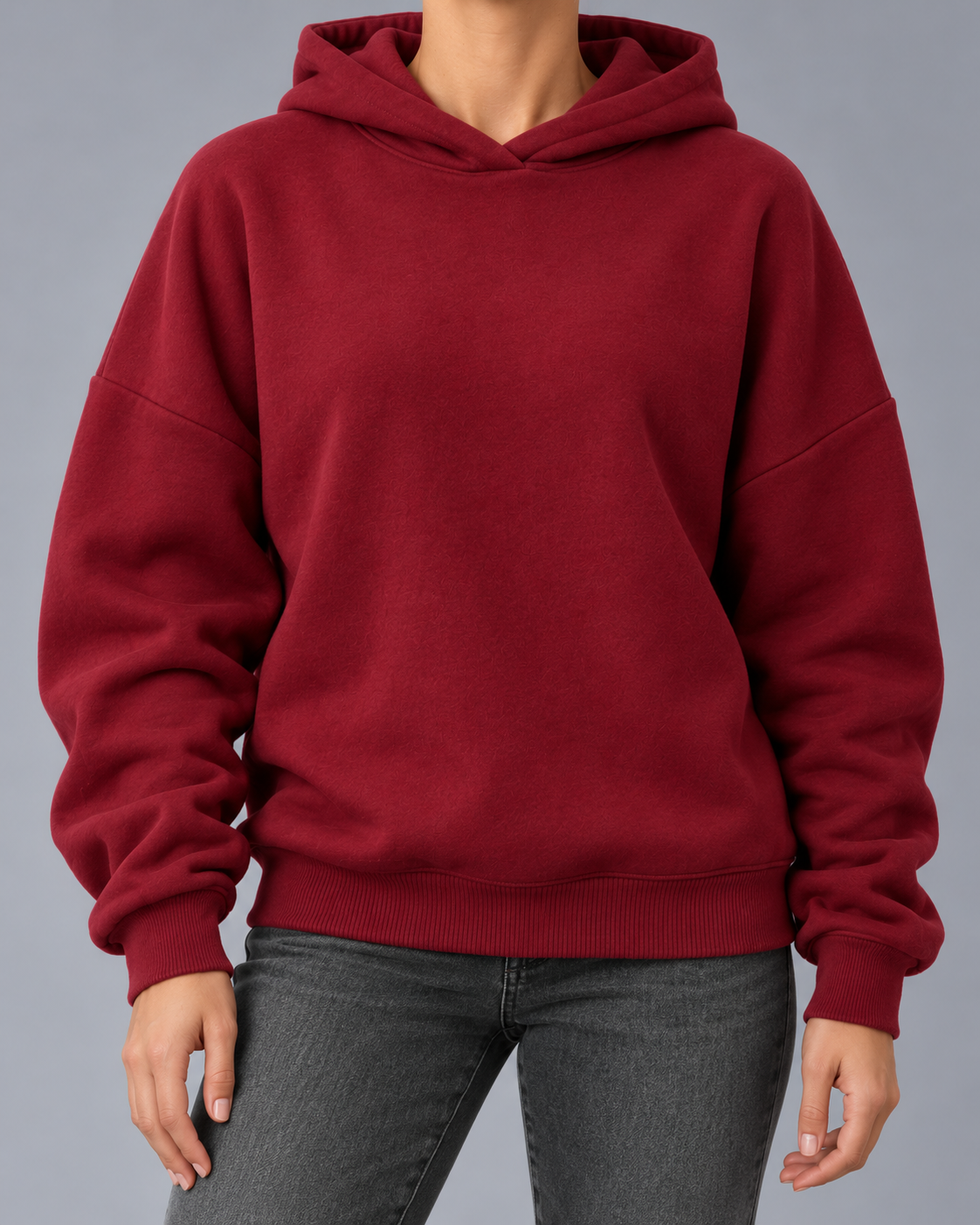 Women's Fleece Hoodie – Cotton Blend, Relaxed Fit