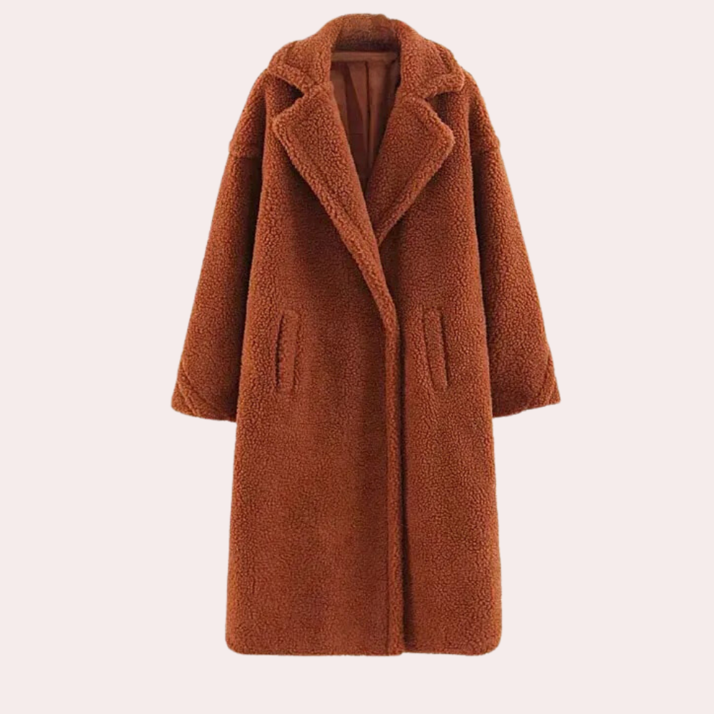 Women's Oversized Teddy Fleece Jacket – Hooded, Full Zip