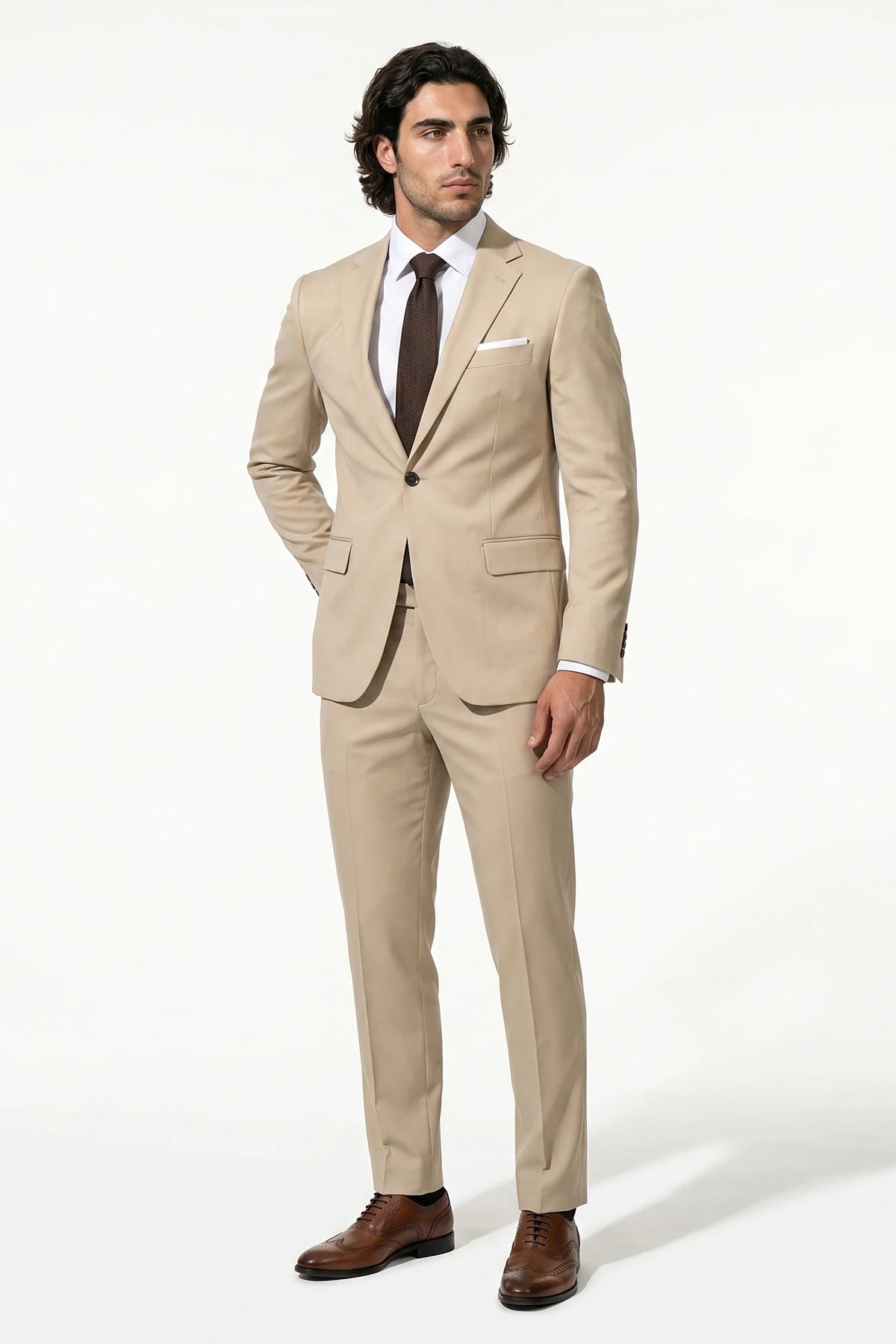 Men's Single Breasted Two Piece Suit – Slim Fit Tailoring