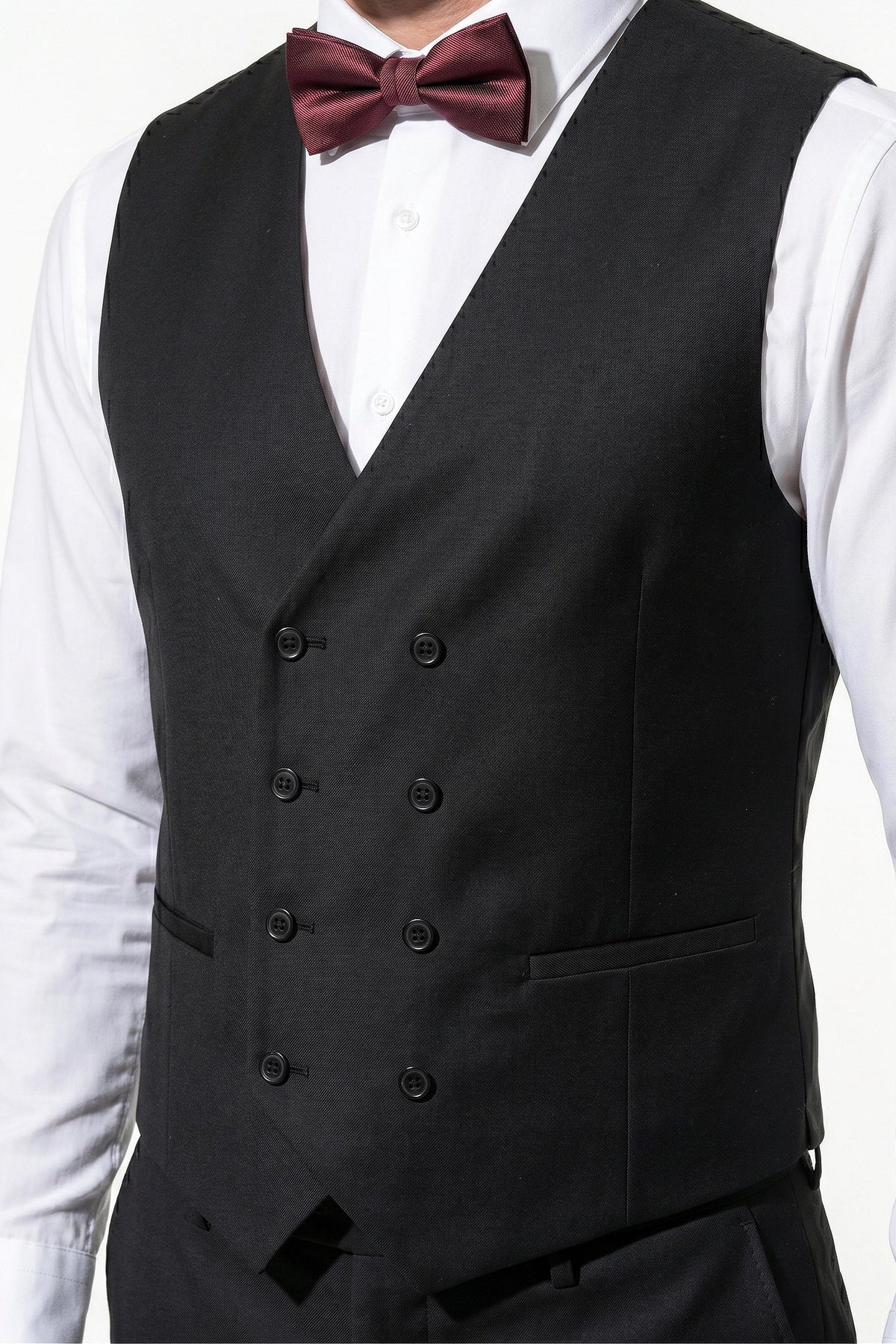 Men's Three Piece Suit – Double Breasted Waistcoat, Slim Fit