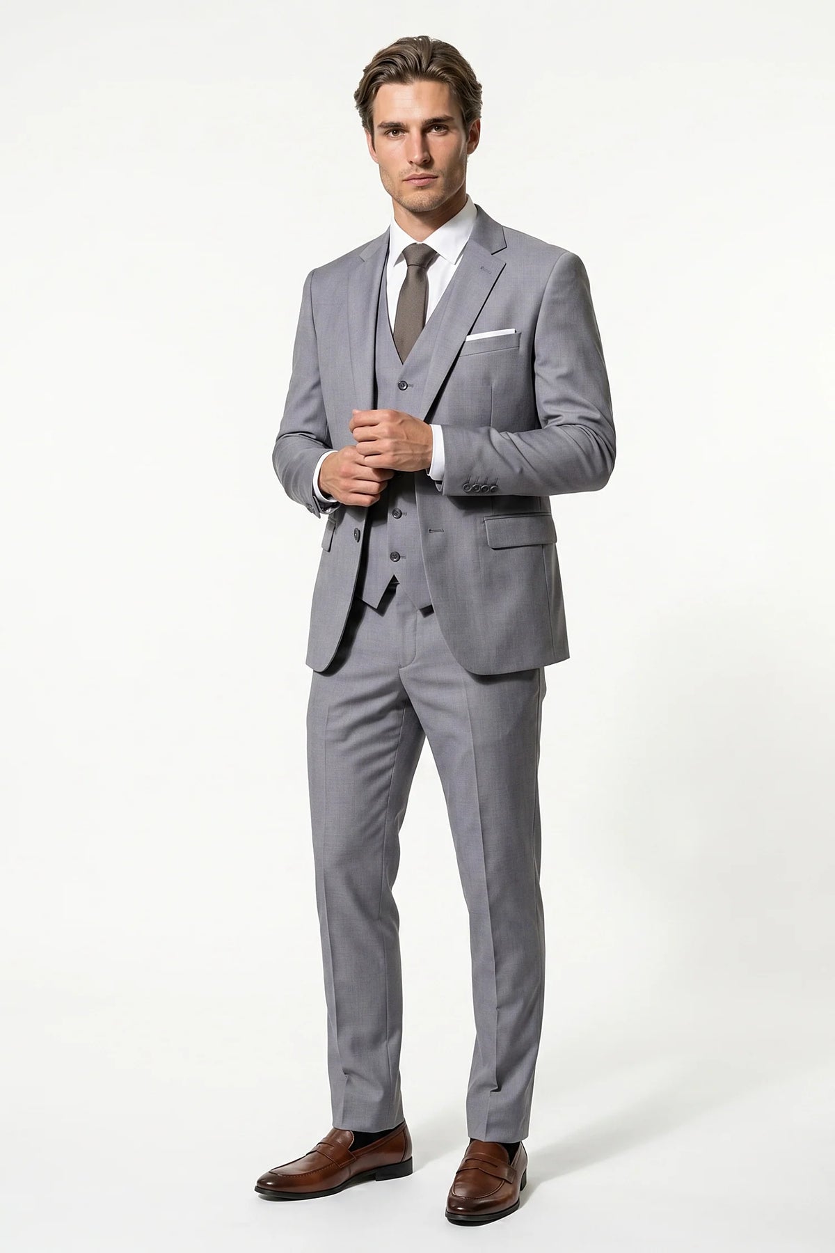 Men's Three Piece Suit – Two Button Single Breasted, Tailored Fit