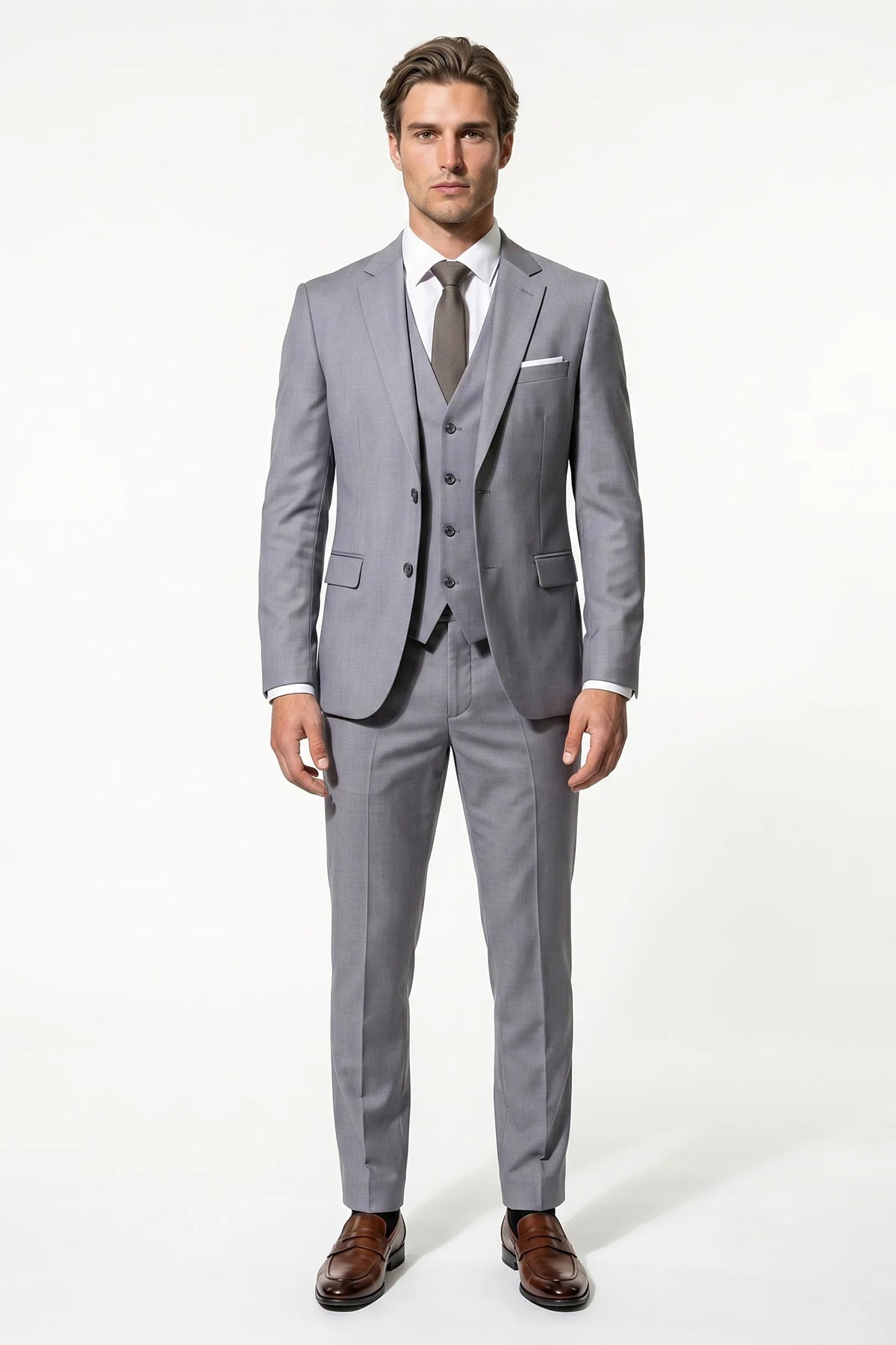 Men's Three Piece Suit – Two Button Single Breasted, Tailored Fit