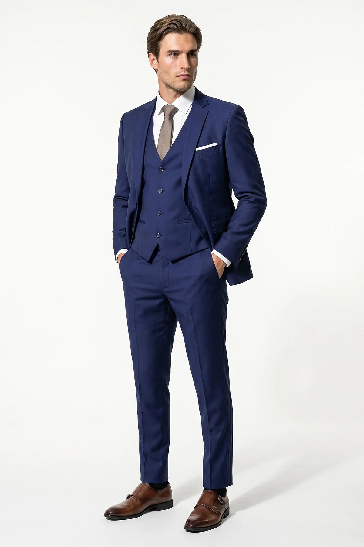 Men's Three Piece Suit – Two Button Single Breasted, Tailored Fit