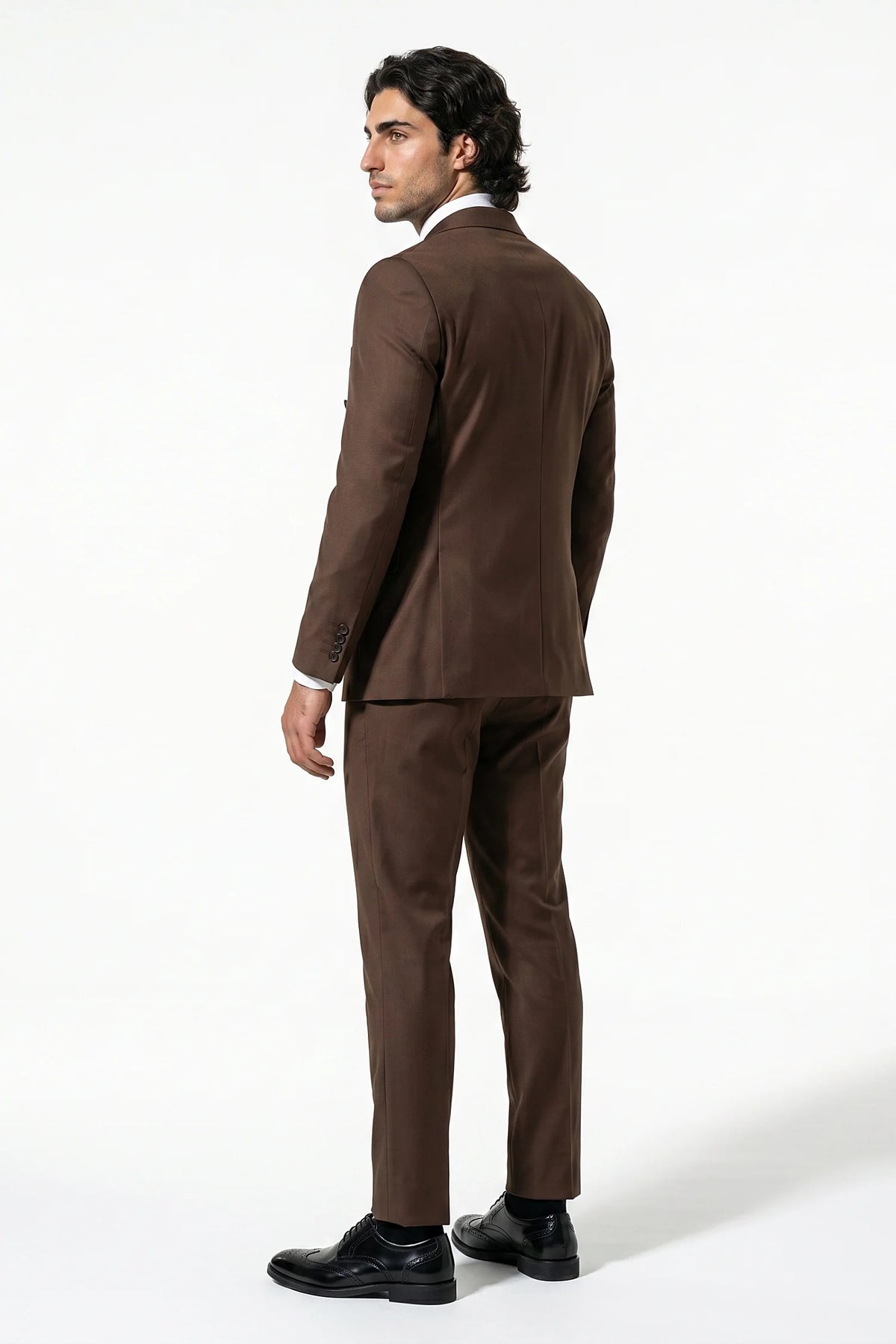 Men's Double Breasted Suit – Peaked Lapel, Slim Fit Two Piece