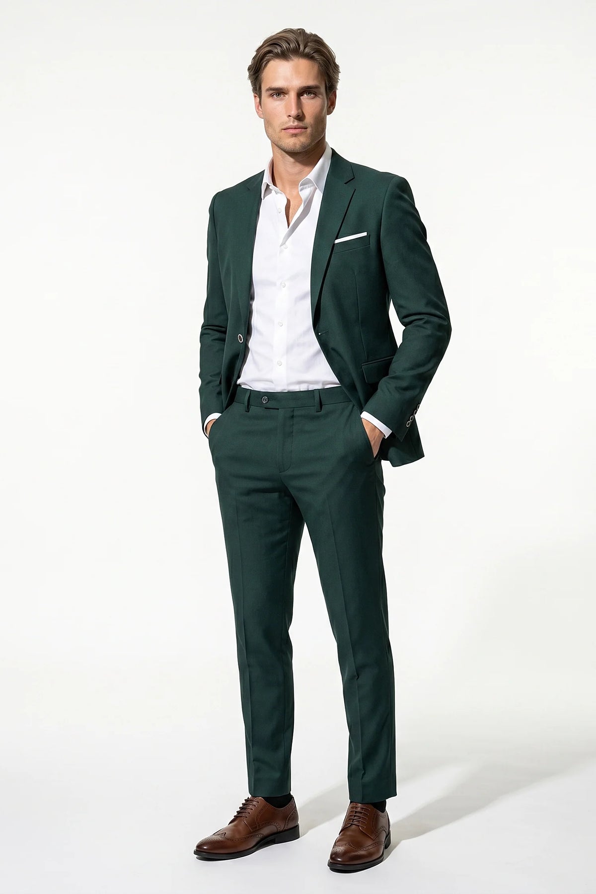 Men's Two Piece Suit – Single Breasted, Modern Tailored Fit