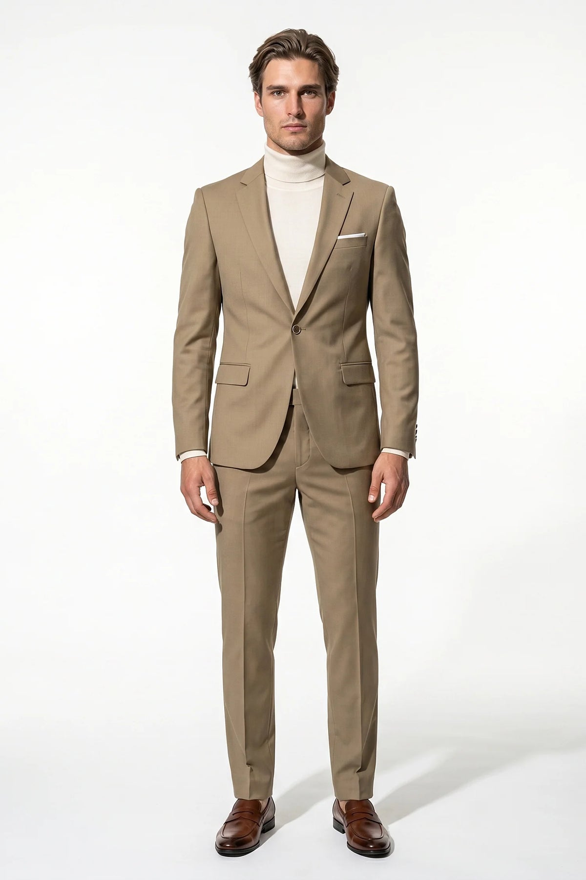 Men's Two Piece Suit – Single Breasted, Modern Tailored Fit