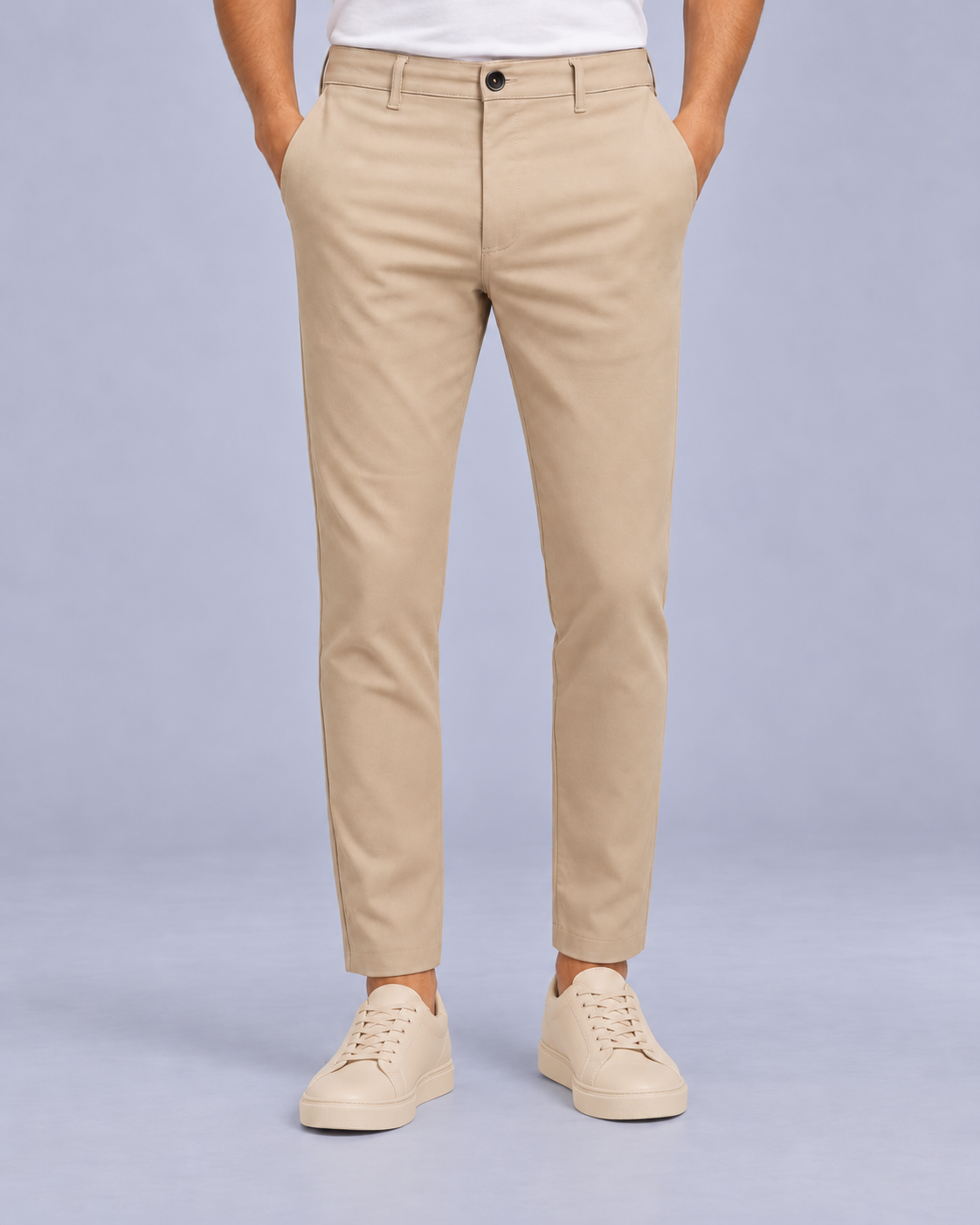 Men's Tailored Slim Leg Cropped Trousers