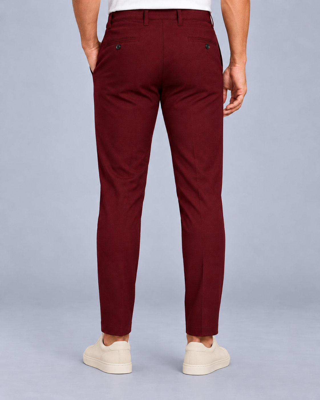 Men's Tailored Slim Leg Cropped Trousers