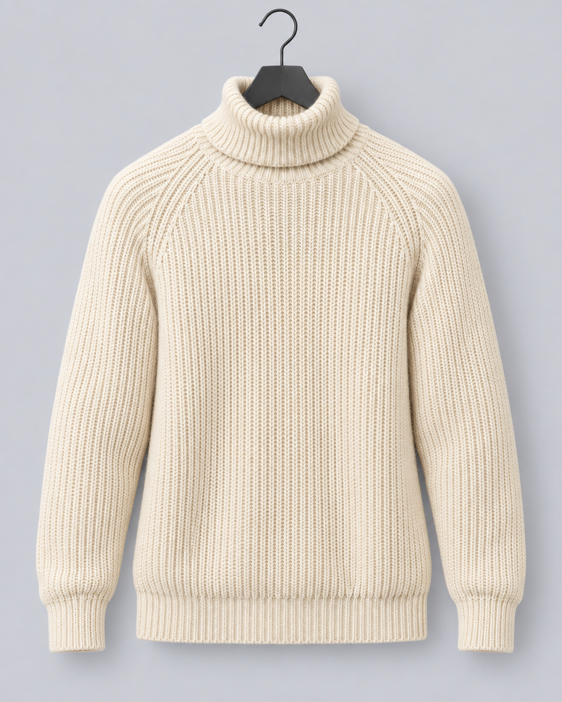 Men's Chunky Knit Turtleneck Sweater | Winter Jumper with Relaxed Fit