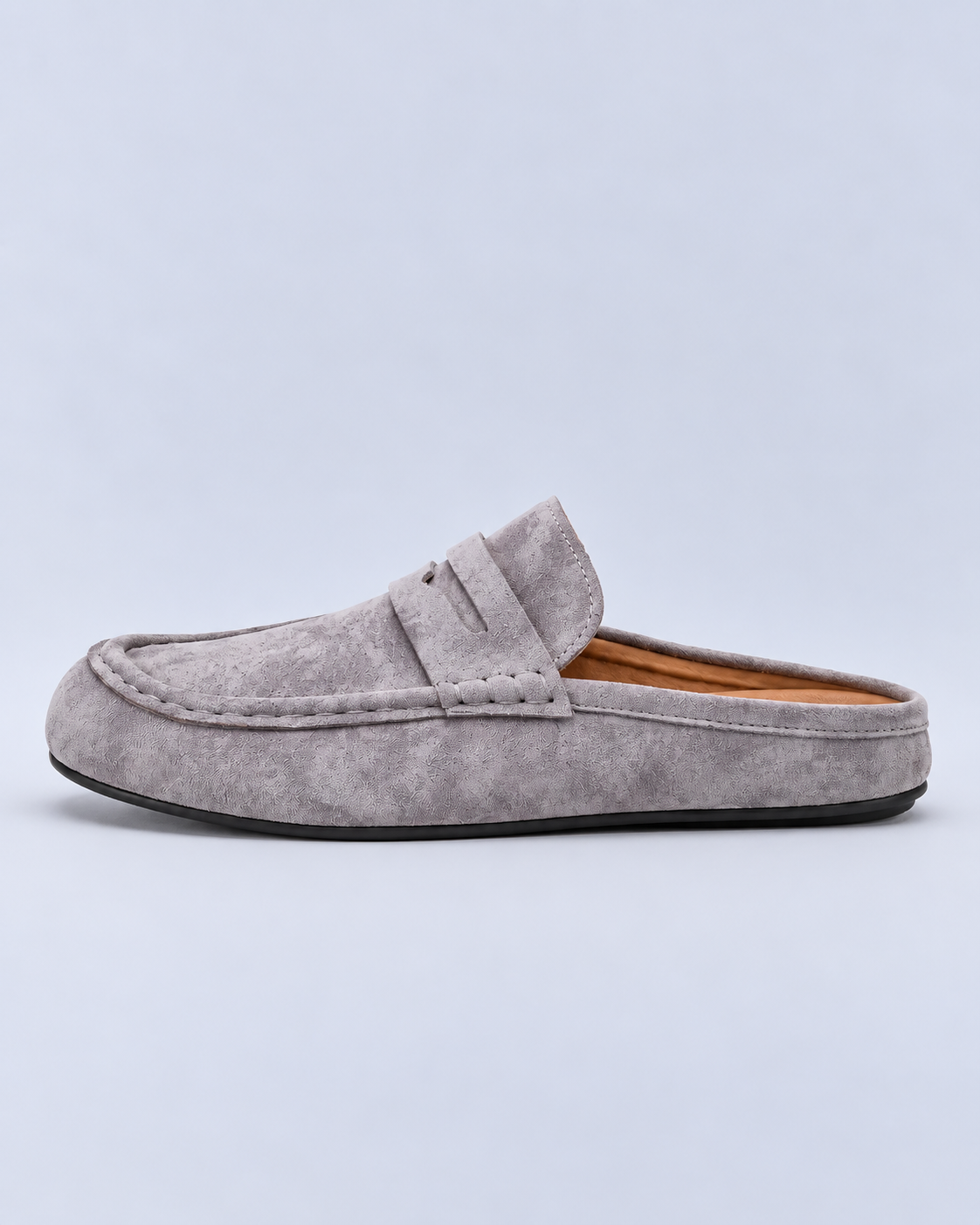 Men's Suede-Look Backless Loafers | Slip-On Mule Shoes