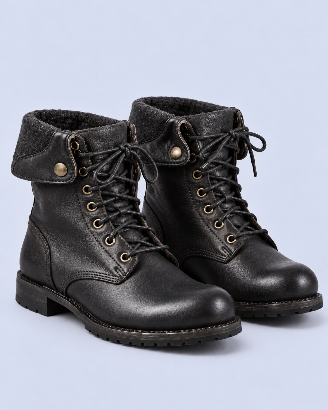 Women's Mid-Calf Lace-Up Combat Boots