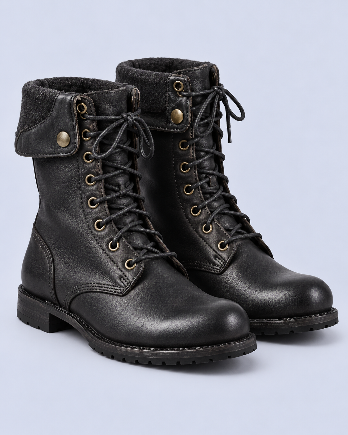 Women's Mid-Calf Lace-Up Combat Boots