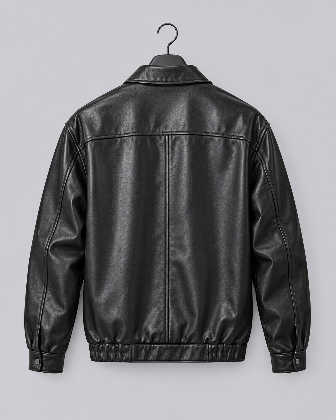 Men's PU Leather Jacket with Loose Fit