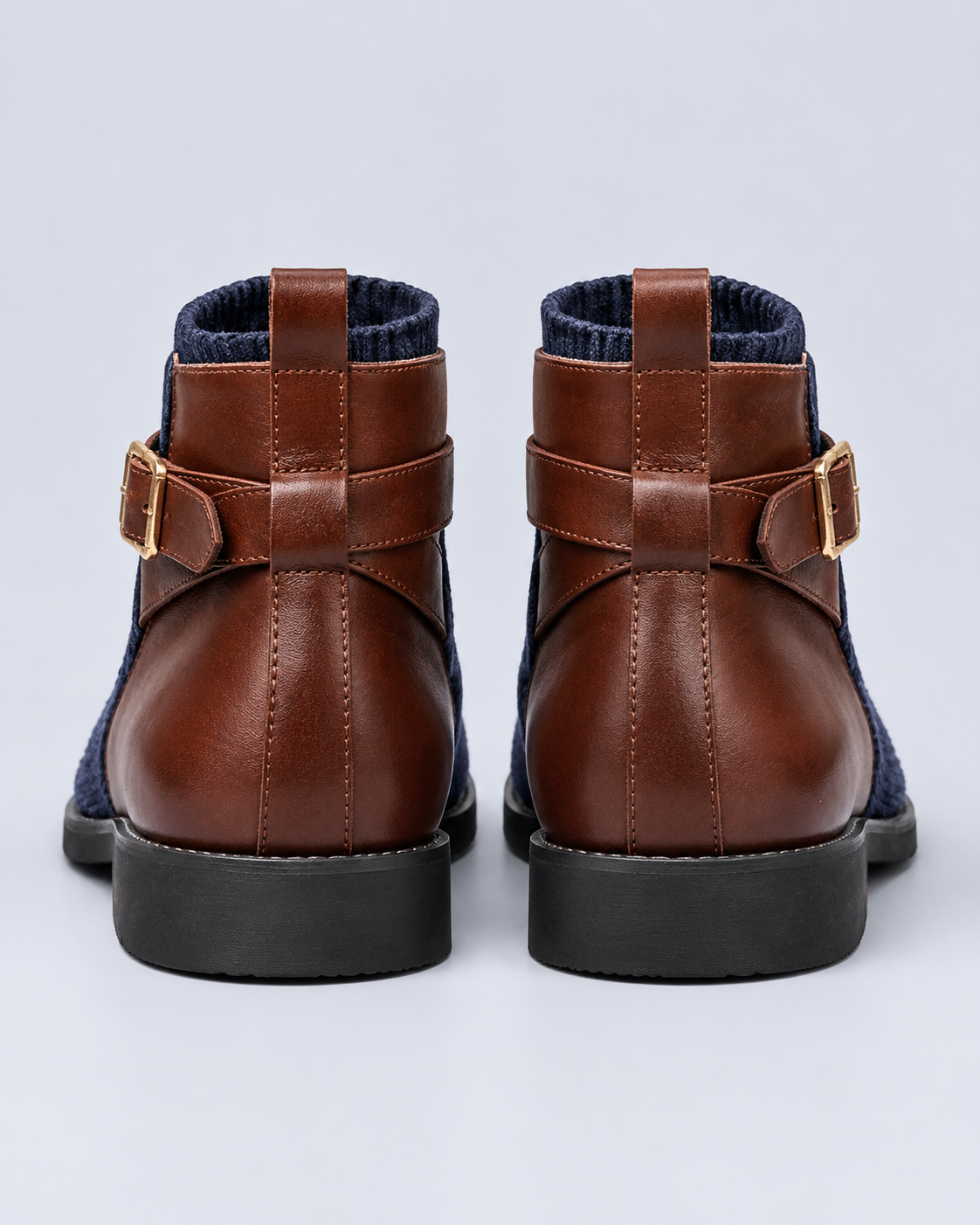 Men's Jodhpur Boots – Corduroy and Man-Made Leather Ankle Boots with Buckle Strap