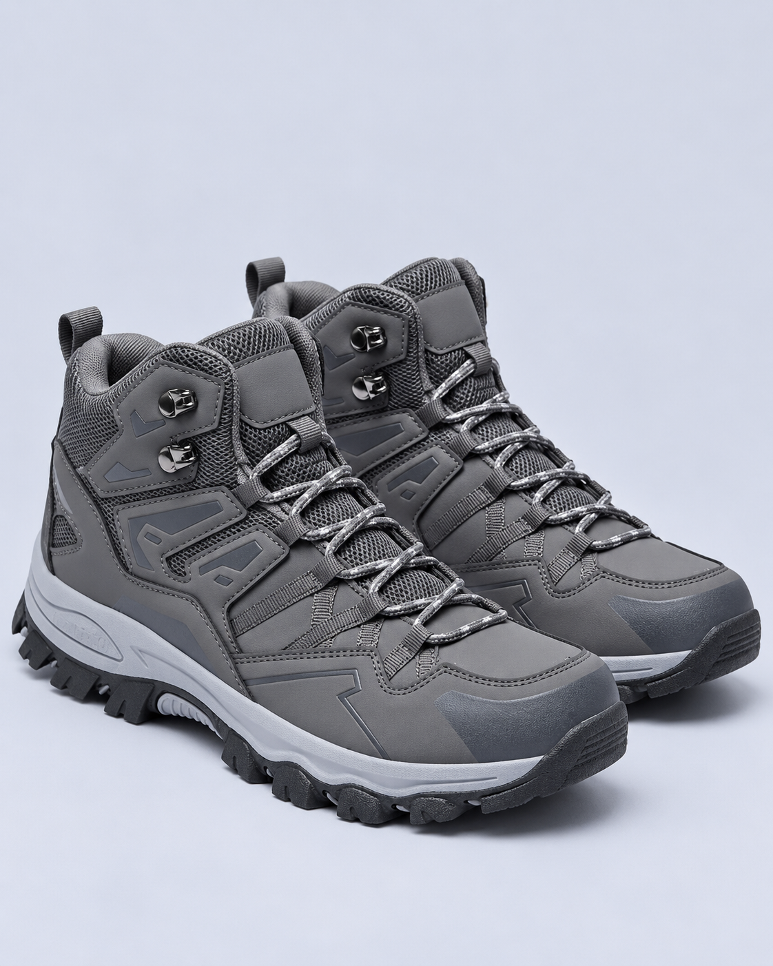 Men's Waterproof Hiking Boots – Non-Slip Lugged Sole, Mid-Cut Lace-Up Walking Boots