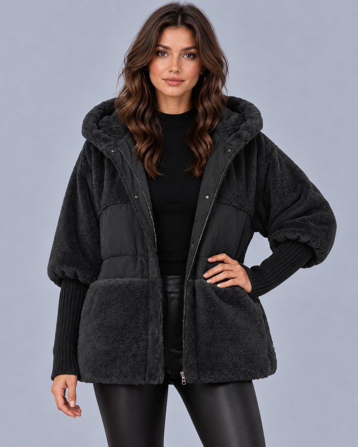 Women's Hooded Longline Coat – Soft Lined Winter Layer