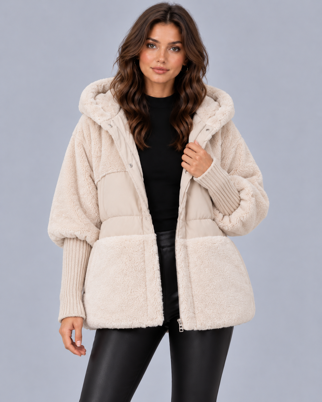 Women's Hooded Longline Coat – Soft Lined Winter Layer