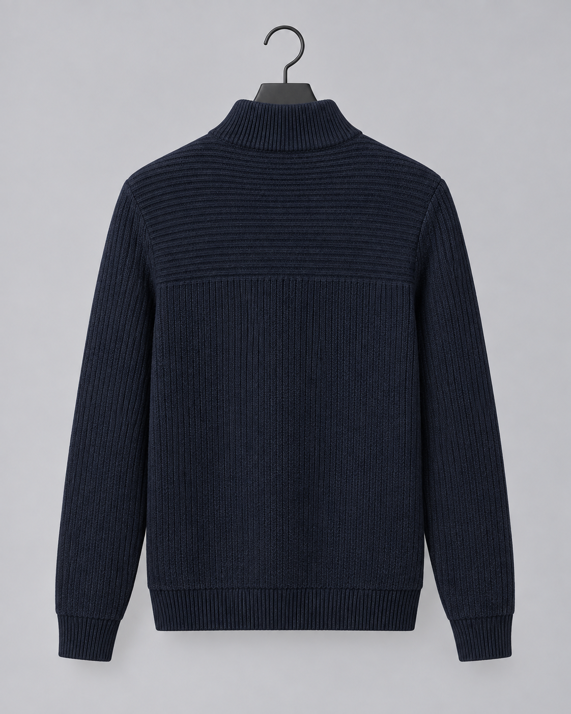 Men's Quarter-Zip Knitted Jumper | Relaxed Fit Viscose Sweater
