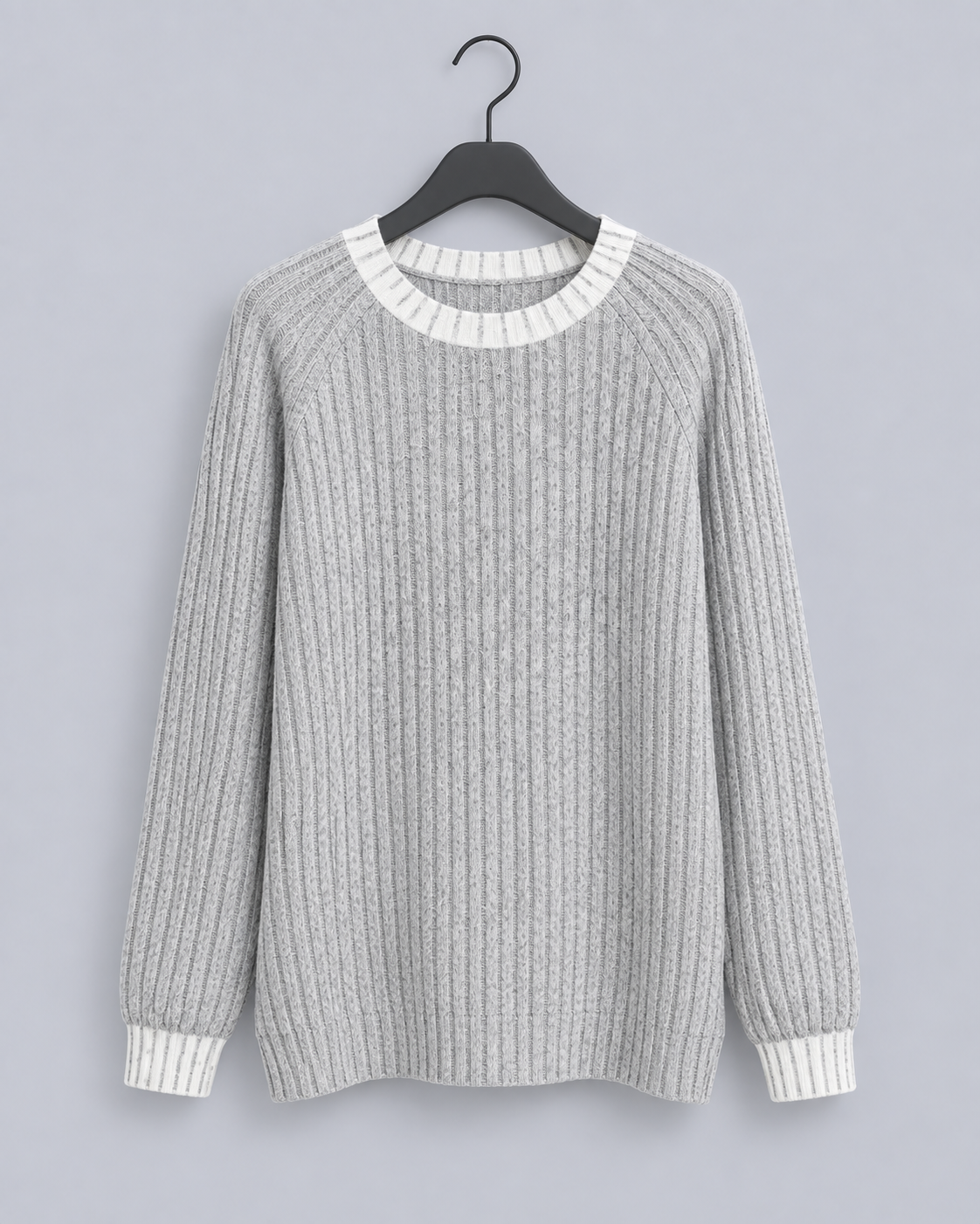 Women's Colour Block Knitted Jumper | Relaxed Fit Crew Neck