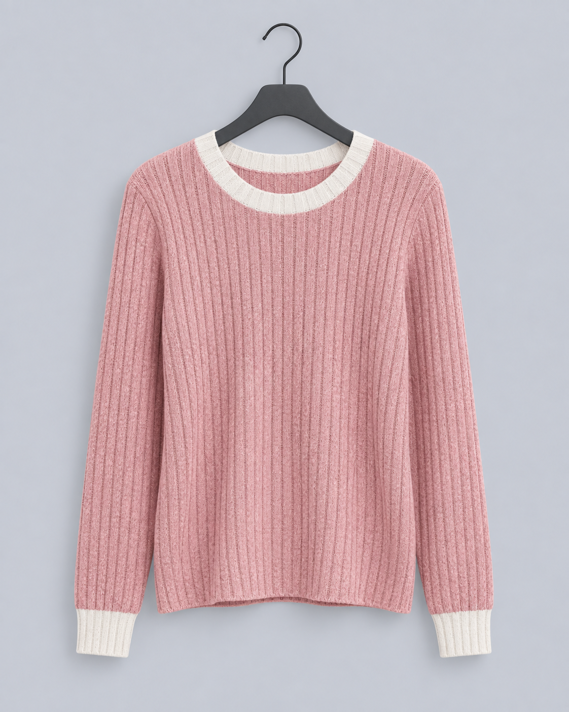 Women's Colour Block Knitted Jumper | Relaxed Fit Crew Neck