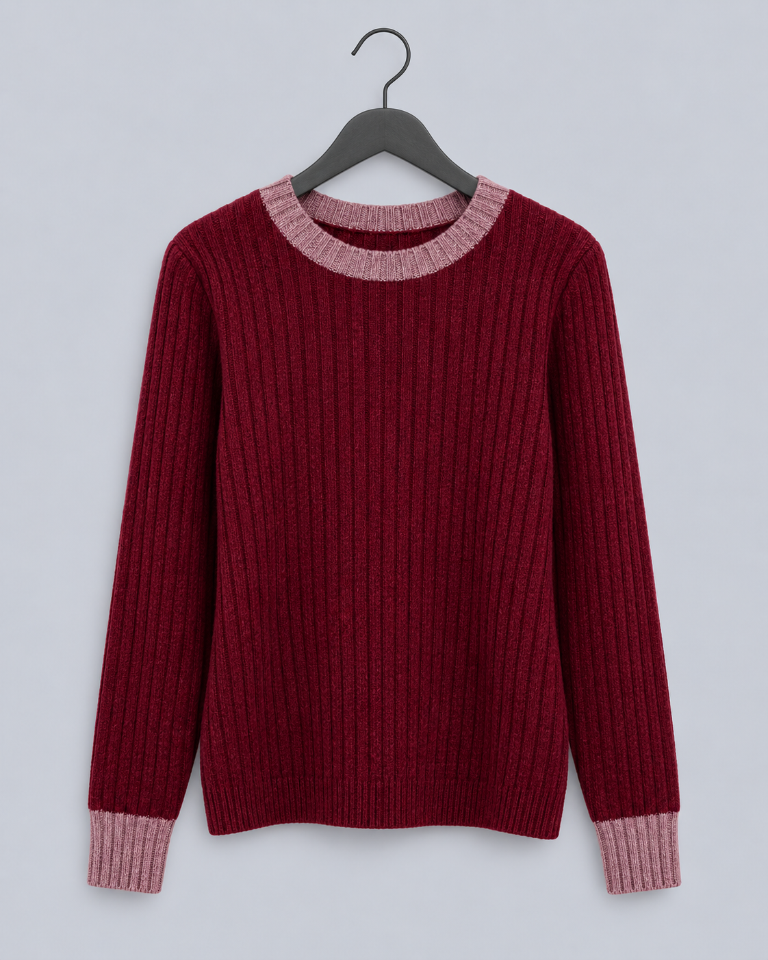 Women's Colour Block Knitted Jumper | Relaxed Fit Crew Neck