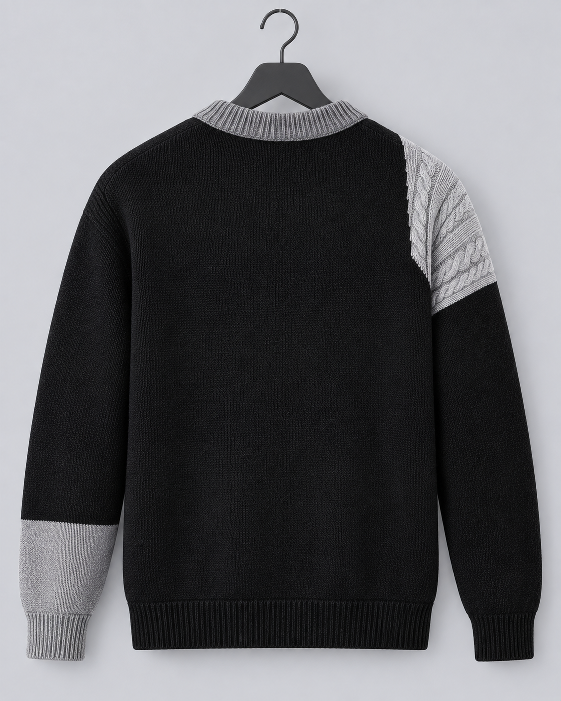 Men's Cable Knit Wool Crewneck Sweater | Soft Warm Jumper for Cool Days
