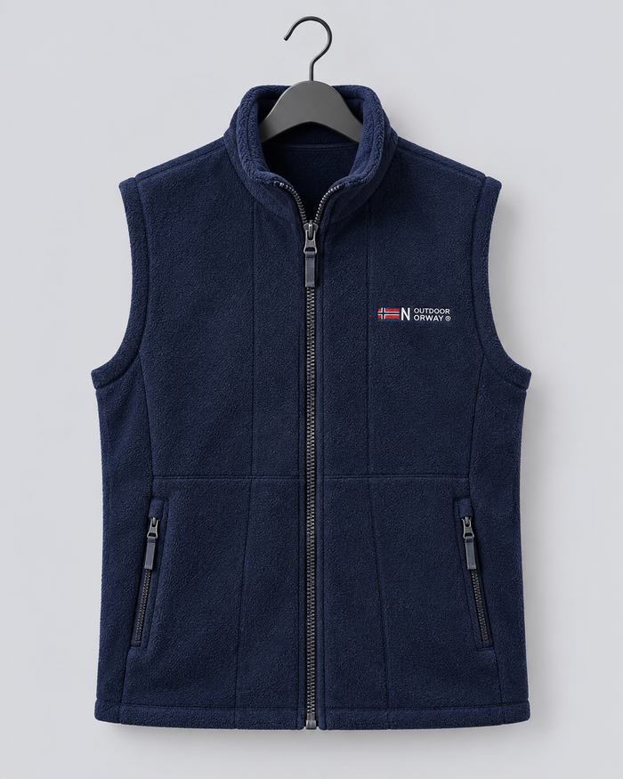 Men's Fleece Gilet – Lightweight Full-Zip Bodywarmer with Zip Pockets